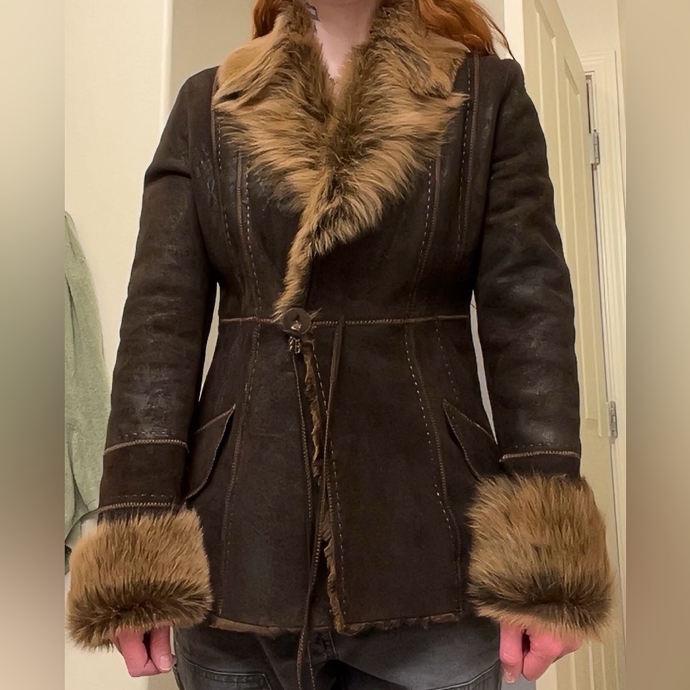 Rizal Brown Shearling Jacket